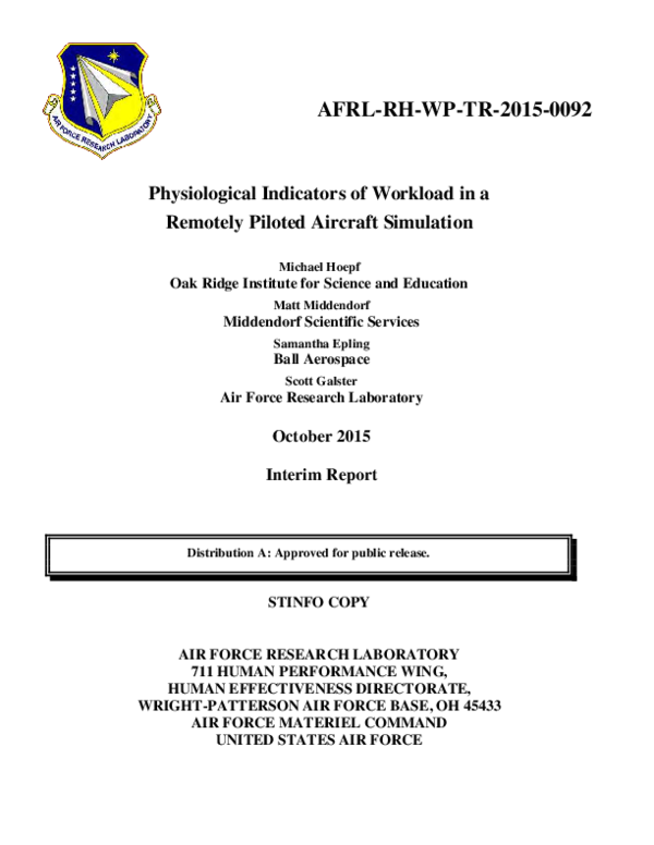 (PDF) Physiological Indicators of Workload in a Remotely Piloted ...