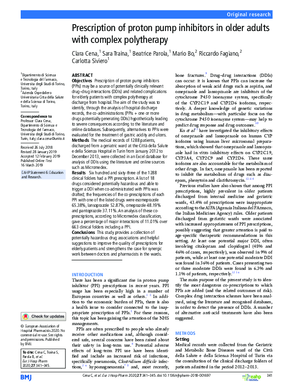 (PDF) Prescription of proton pump inhibitors in older adults with ...