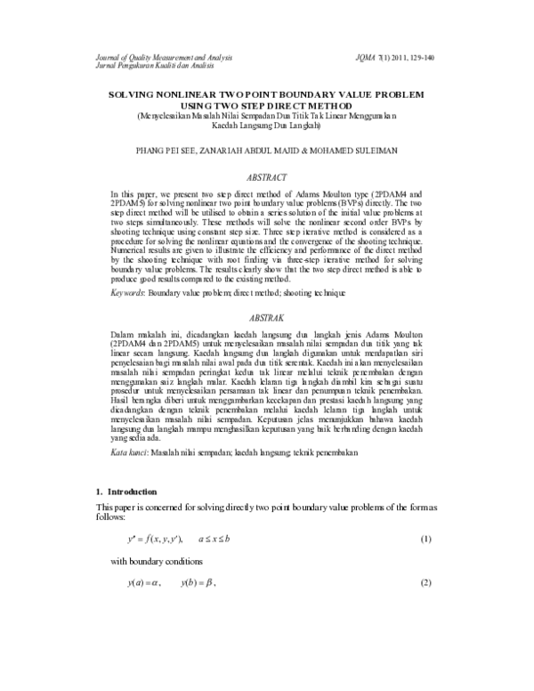 (PDF) Solving nonlinear two point boundary value problem using two step ...
