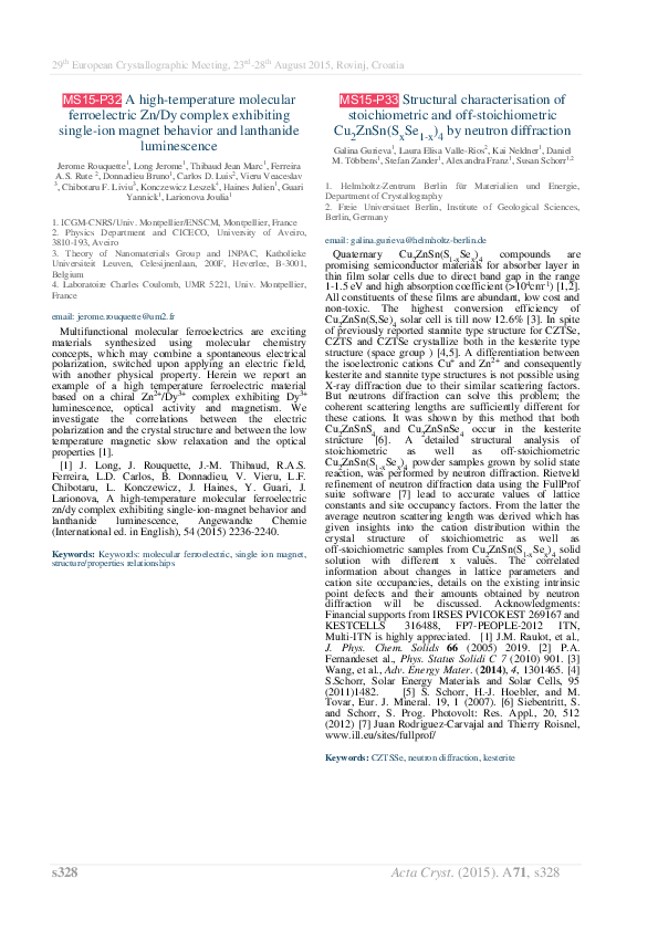 (PDF) Structural characterisation of stoichiometric and off ...