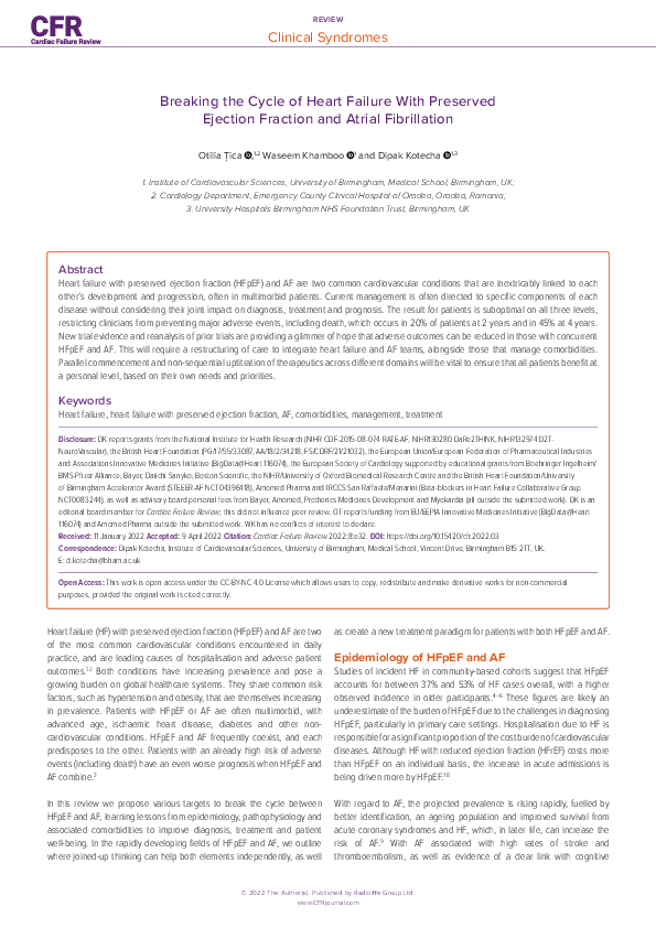 (PDF) Breaking the Cycle of Heart Failure With Preserved Ejection ...