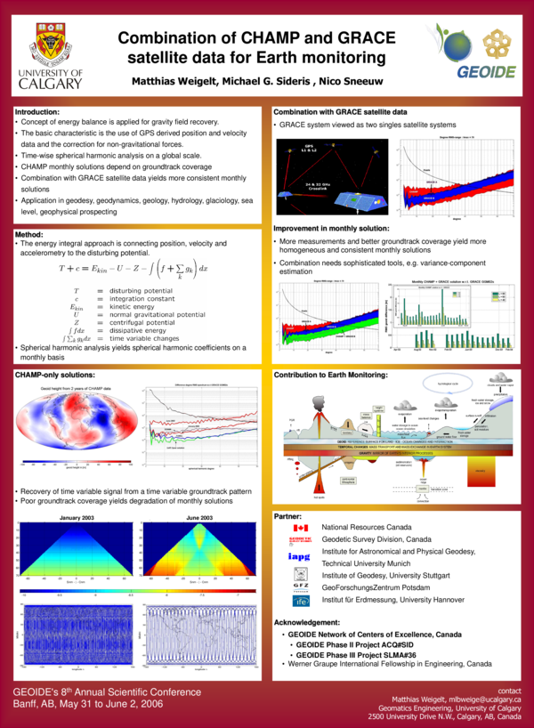 (PDF) Combination of CHAMP and GRACE satellite data for Earth monitoring