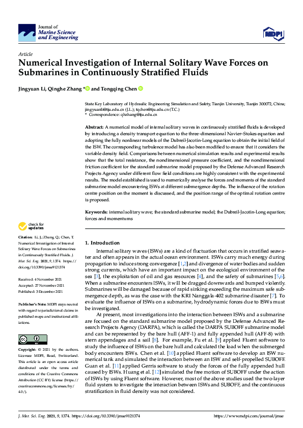 (PDF) Numerical investigation of internal solitary waves from the Luzon ...