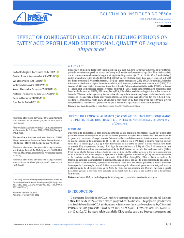 (PDF) EFFECT OF CONJUGATED LINOLEIC ACID FEEDING PERIODS ON FATTY ACID ...