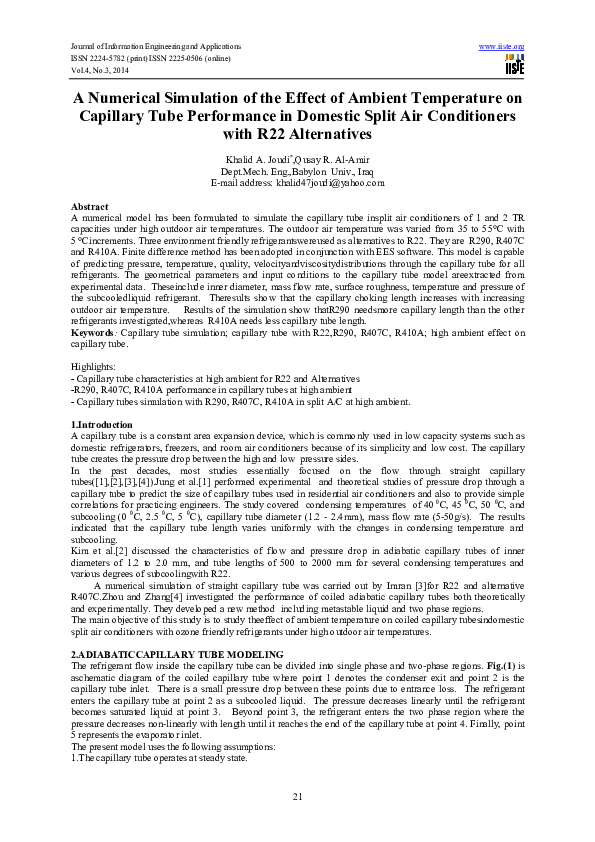 (PDF) A Numerical Simulation of the Effect of Ambient Temperature on ...