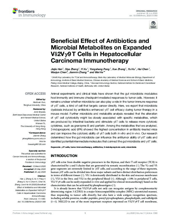 (PDF) Beneficial Effect of Antibiotics and Microbial Metabolites on ...