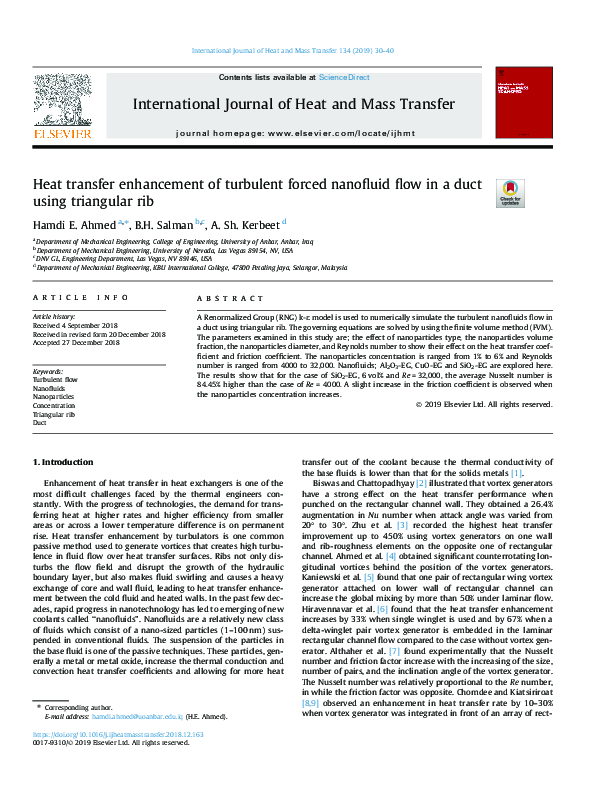 (PDF) Heat transfer enhancement of turbulent forced nanofluid flow in a ...