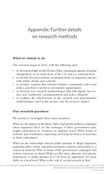 (PDF) Appendix: Further details on research methods