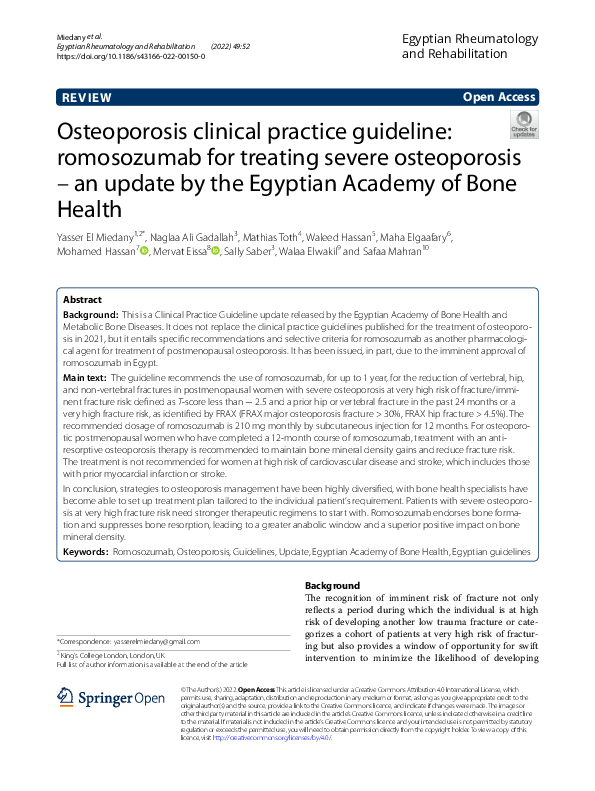 (PDF) Osteoporosis clinical practice guideline: romosozumab for ...