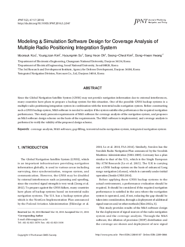 (PDF) Modeling & Simulation Software Design for Coverage Analysis of ...