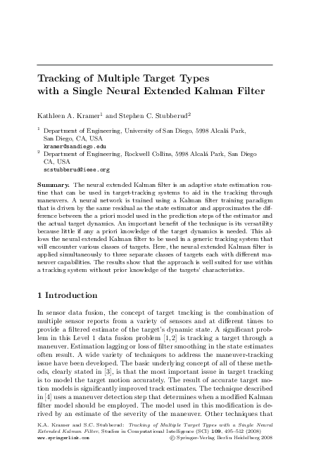 (PDF) Tracking of Multiple Target Types with a Single Neural Extended ...