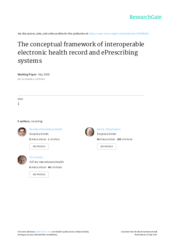 (PDF) The conceptual framework of interoperable electronic health ...