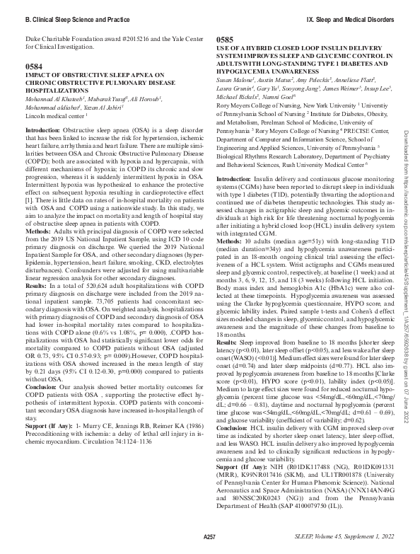 (PDF) 0585 Use of a Hybrid Closed Loop Insulin Delivery System Improves ...