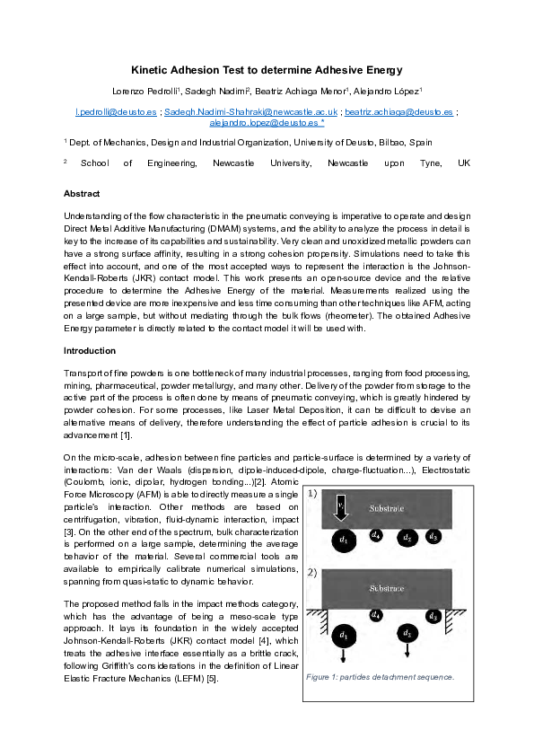 (PDF) Kinetic Adhesion Test to determine Adhesive Energy