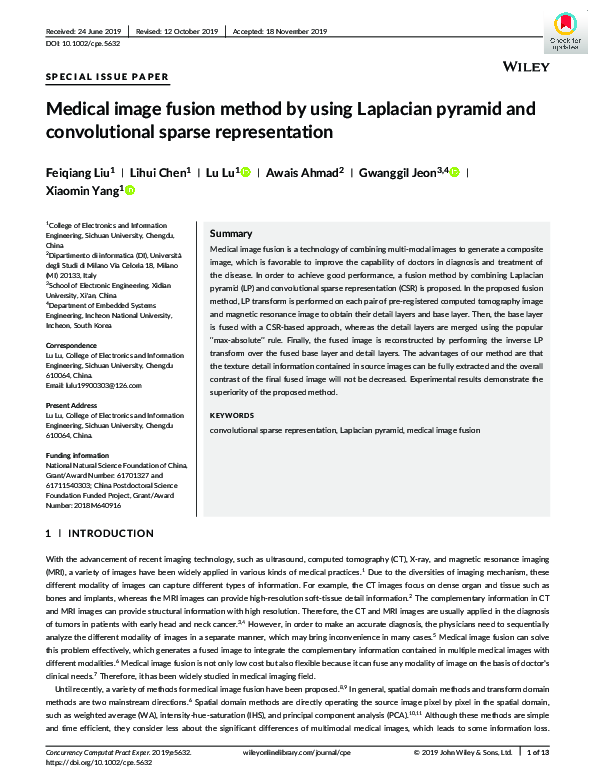 (PDF) Medical image fusion method by using Laplacian pyramid and ...