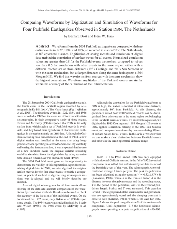 (PDF) Comparing Waveforms by Digitization and Simulation of Waveforms ...