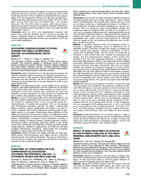 (PDF) SUN-074 Icodextrin- vs. Either Single or Dual Compartment Glucose ...