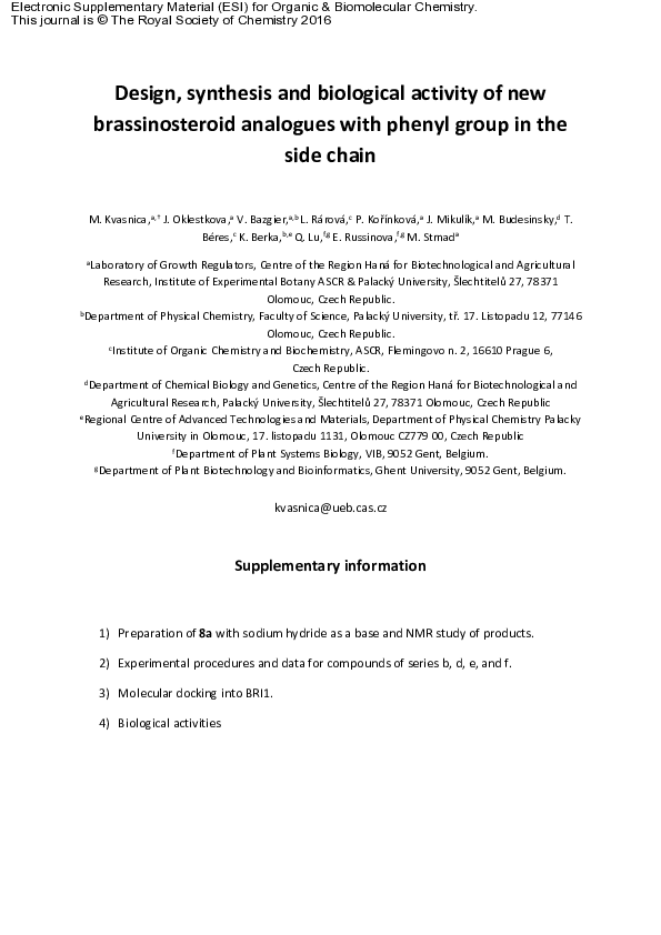 (PDF) Design, synthesis and biological activities of new ...