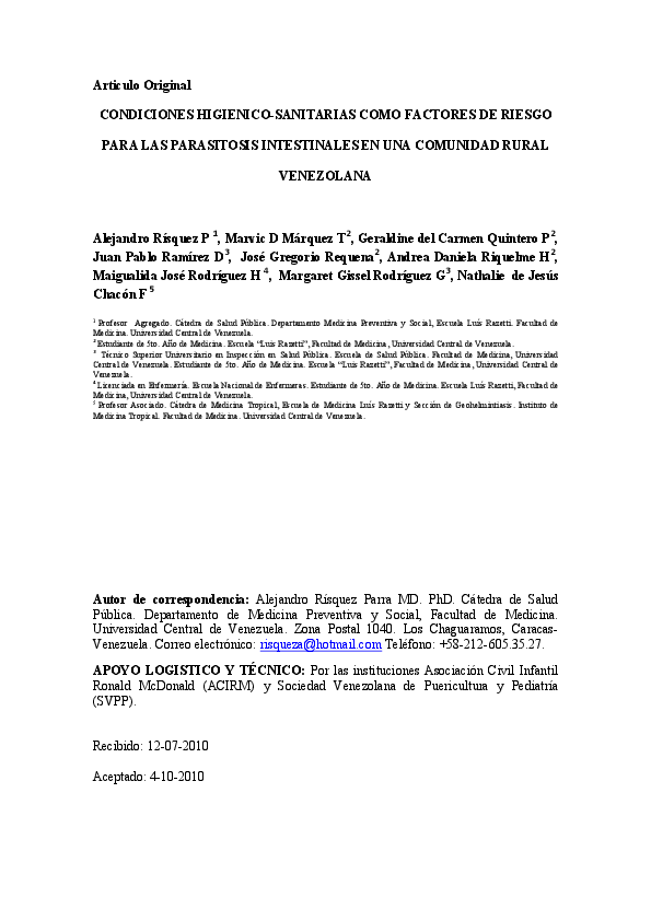 parasitos intestinales pediatria pdf