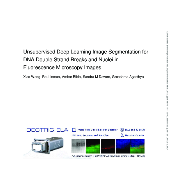 (PDF) Unsupervised Deep Learning Image Segmentation for DNA Double ...
