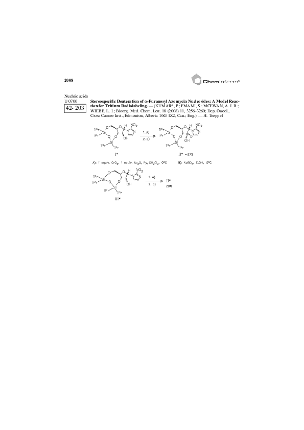 (PDF) Stereospecific deuteration of α-furanosyl azomycin nucleosides: A ...