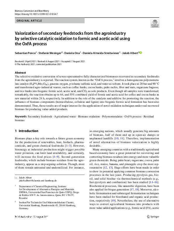 (PDF) Valorization of secondary feedstocks from the agroindustry by ...