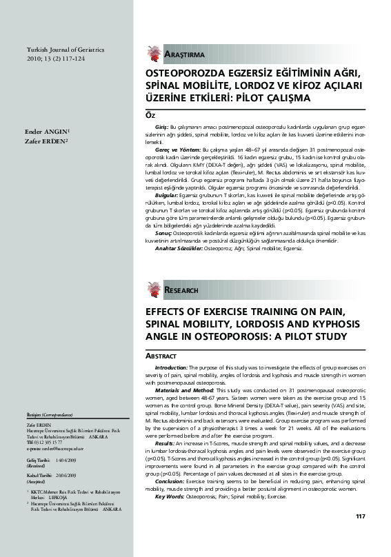 (PDF) Effects of Exercise Training on Pain, Spinal Mobility, Lordosis ...
