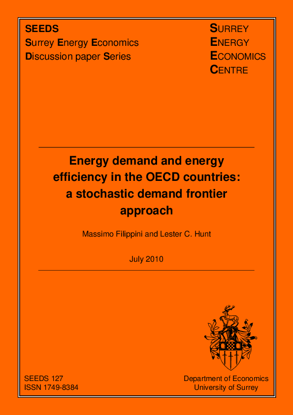 (PDF) Energy Demand and Energy Efficiency in the OECD Countries: A ...