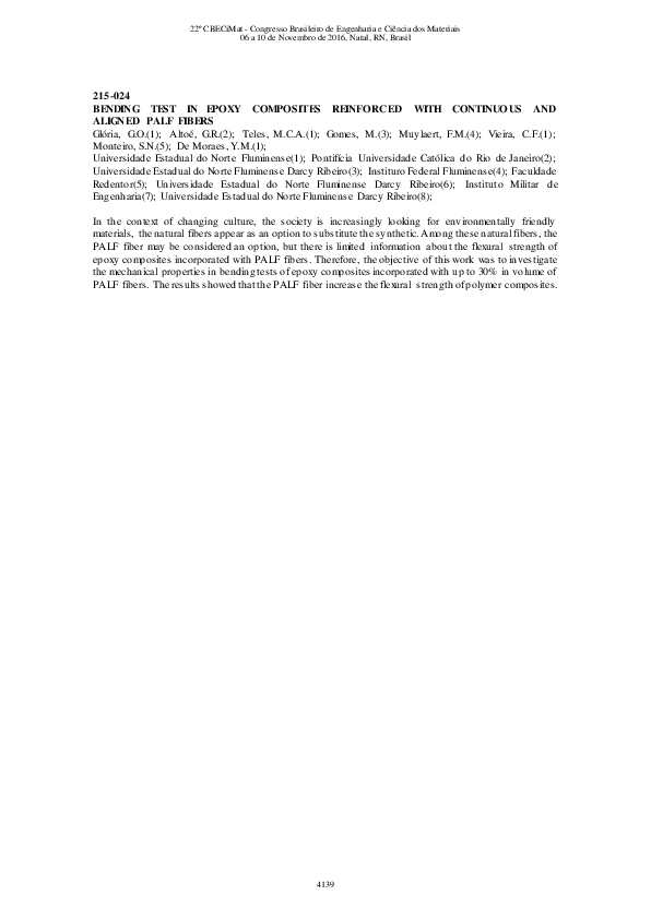 (PDF) Bending test in epoxy composites reinforced with continuous and ...