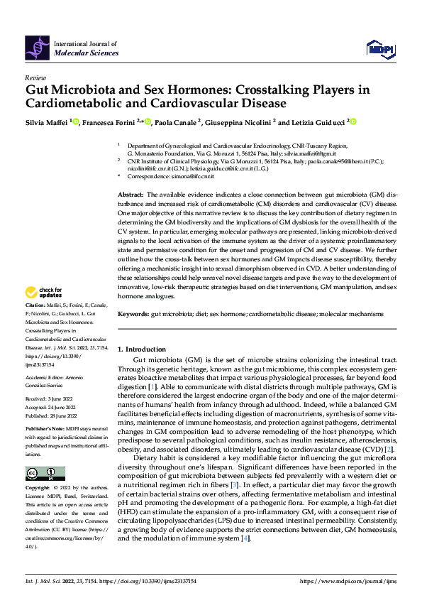 (PDF) Gut Microbiota and Sex Hormones: Crosstalking Players in ...