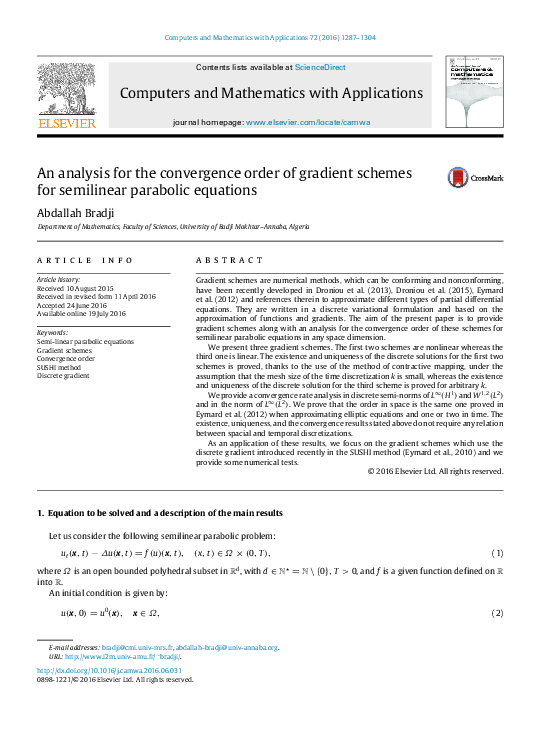 (PDF) An analysis for the convergence order of gradient schemes for ...