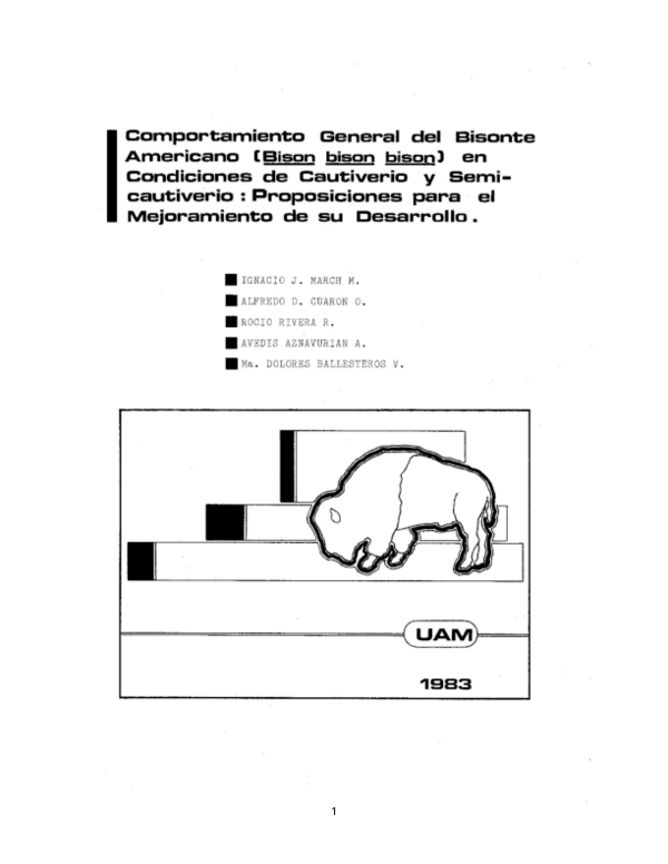 (PDF) Comportamiento general del Bisonte Americano (Bison bison bison ...