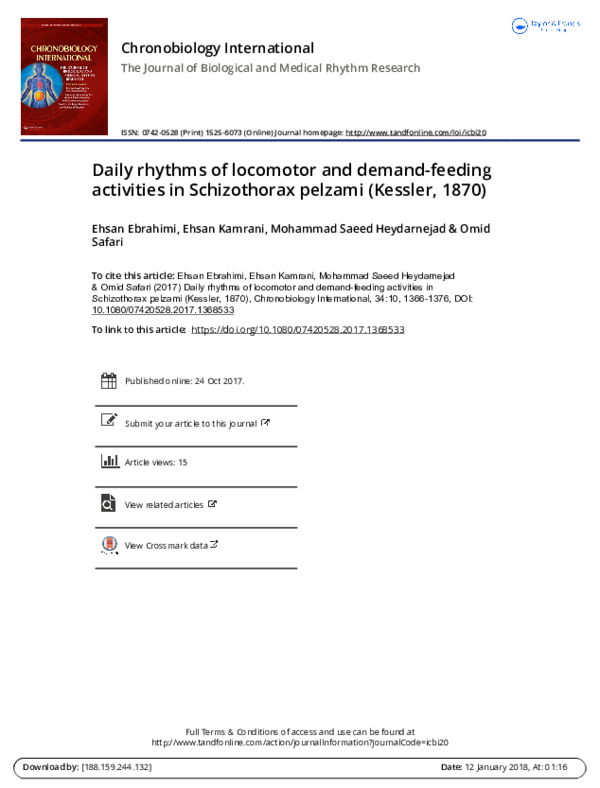 (PDF) Daily rhythms of locomotor and demand-feeding activities in ...
