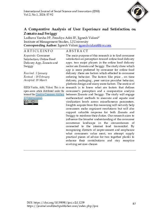 (PDF) A Comparative Analysis of User Experience and Satisfaction on ...