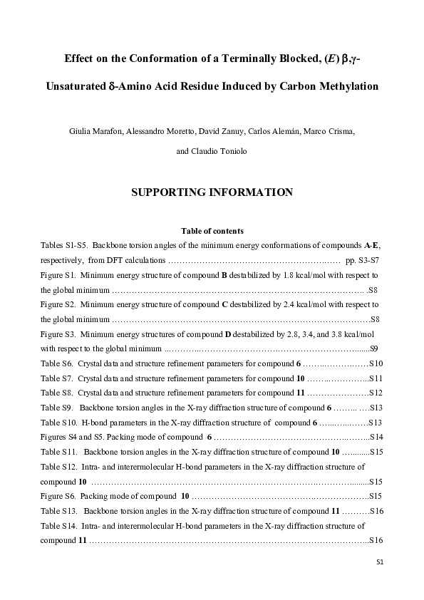 (PDF) Effect on the Conformation of a Terminally Blocked, ( E ) β,γ ...