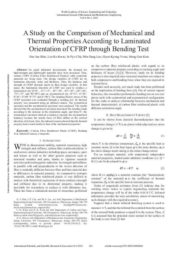 (PDF) A Study On The Comparison Of Mechanical And Thermal Properties ...