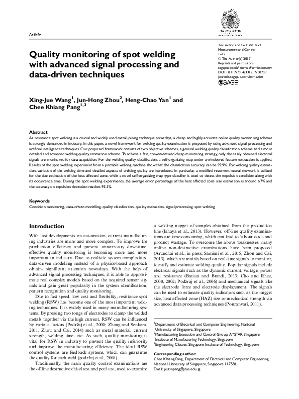 (PDF) Quality monitoring of spot welding with advanced signal ...