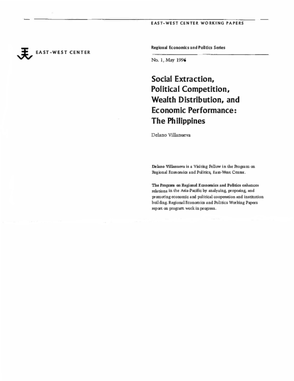 (PDF) Social extraction, political competition, wealth distribution ...