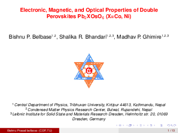 (PDF) Electronic, Magnetic and Optical Properties of Double Perovskites ...