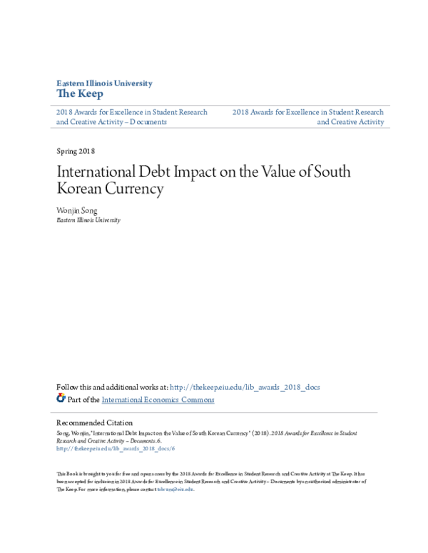 (PDF) International Debt Impact on the Value of South Korean Currency