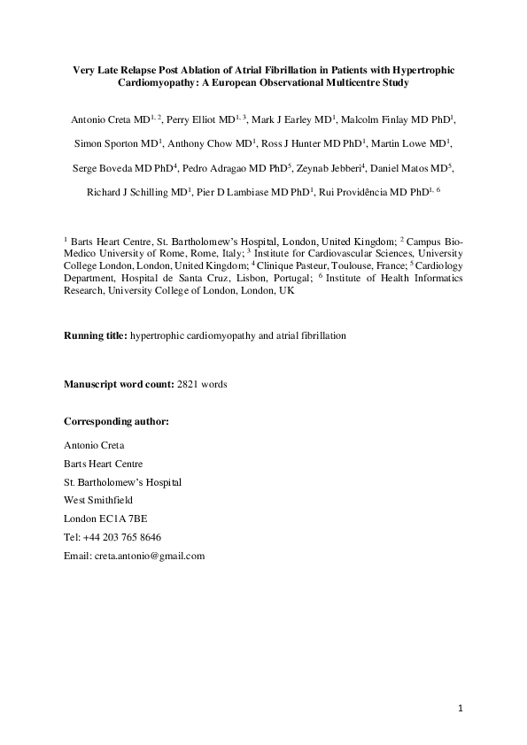 (PDF) Catheter ablation of atrial fibrillation in patients with ...