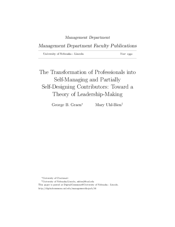 (PDF) The Transformation of Professionals into Self-Managing and ...