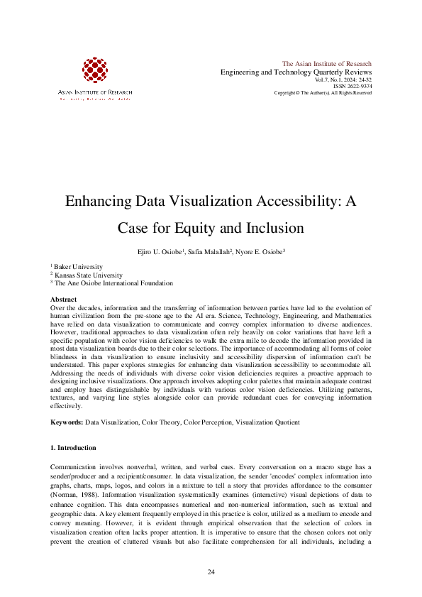 (PDF) Enhancing Data Visualization Accessibility: A Case for Equity and ...