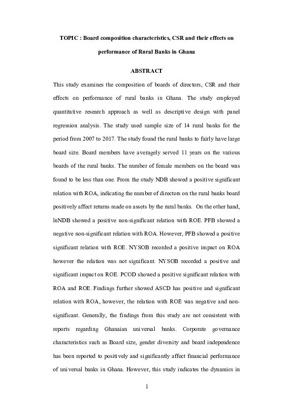 (PDF) BOARD COMPOSITION CHARACTERISTICS, CSR AND THEIR EFFECT ON ...