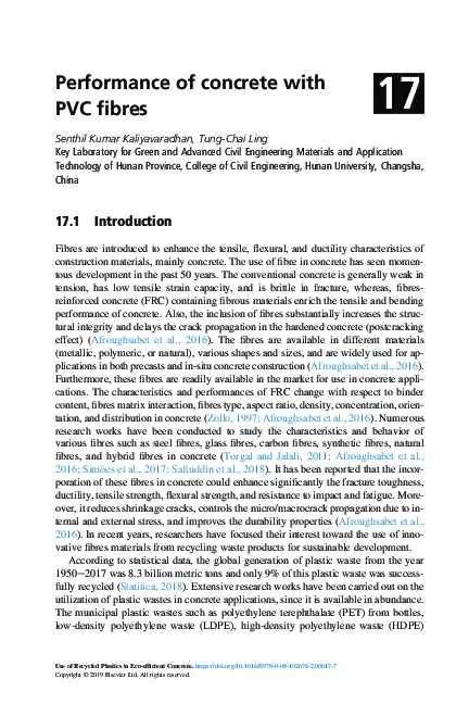 (PDF) Use of Recycled Plastics in Eco-efficient Concrete