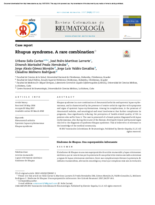 (PDF) Rhupus syndrome. A rare combination
