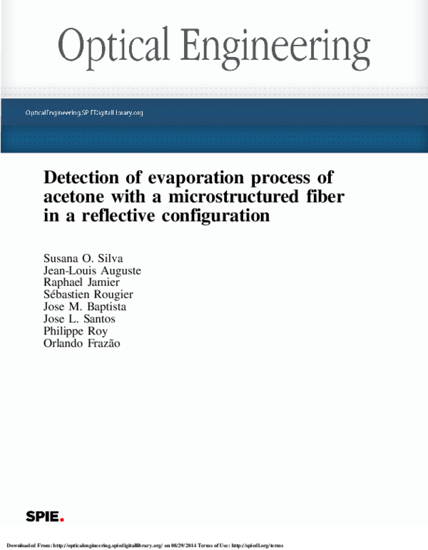 (PDF) Detection of evaporation process of acetone with a ...