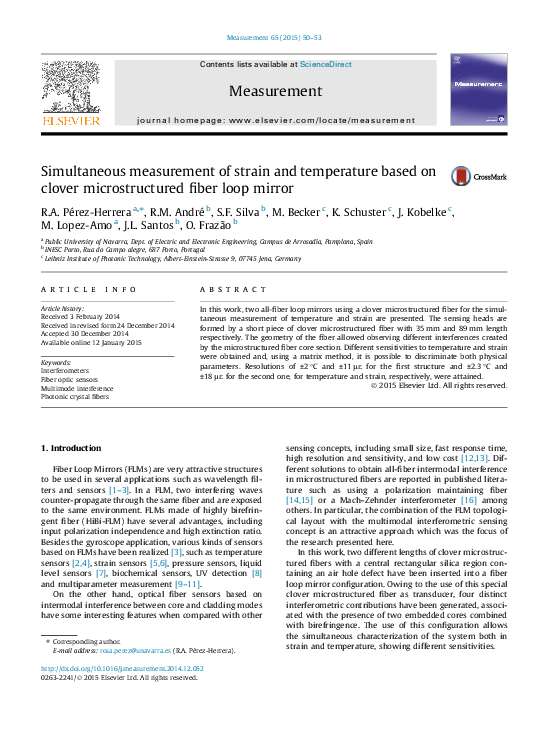 (PDF) Simultaneous measurement of strain and temperature based on ...