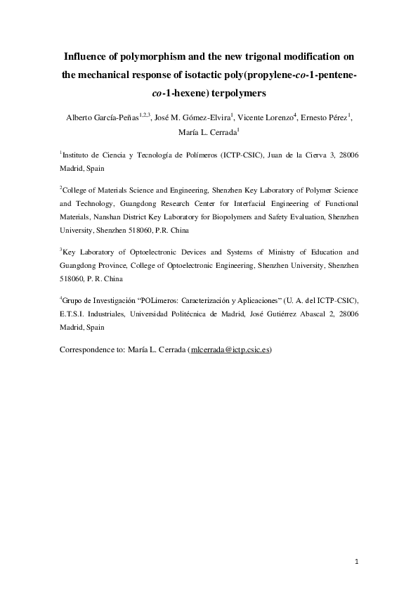 (PDF) Influence of polymorphism and the new trigonal modification on ...