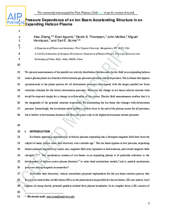 (PDF) Pressure dependence of an ion beam accelerating structure in an ...